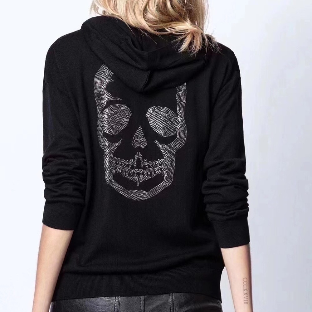 NWT Zadig & Voltaire Zip Wool Hoodie Cardigan - Picture 3 of 7